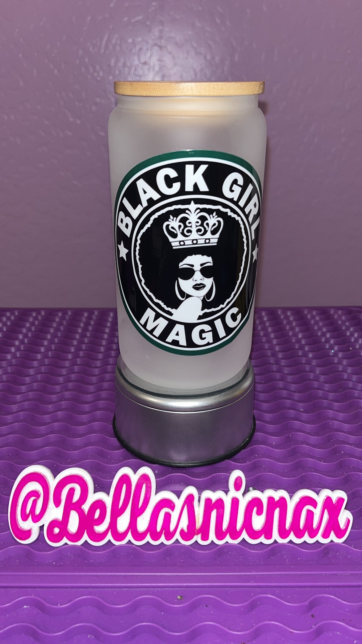 Black Girl Magic Glass Can