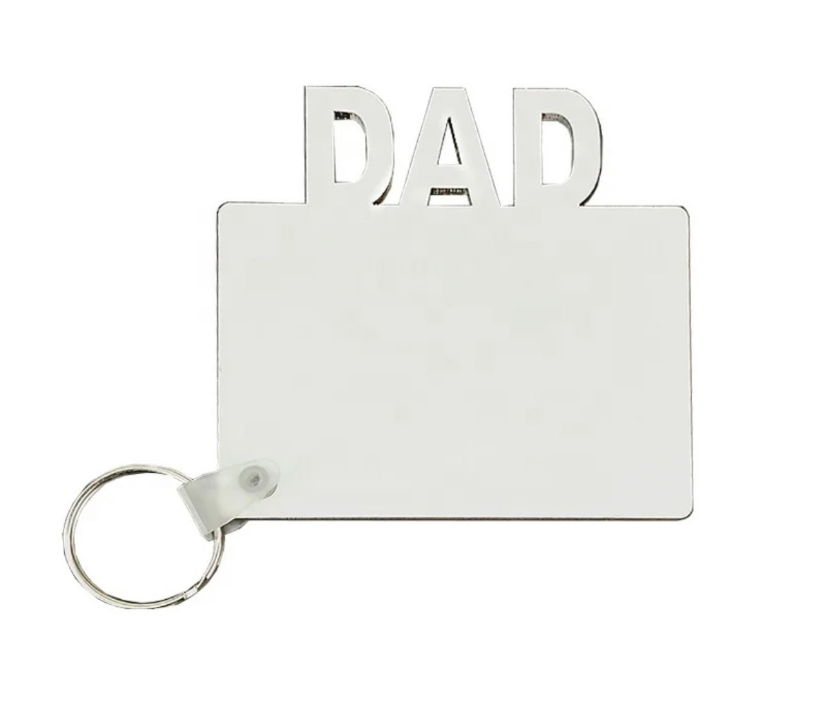 Sublimation Blank Dad Keychain